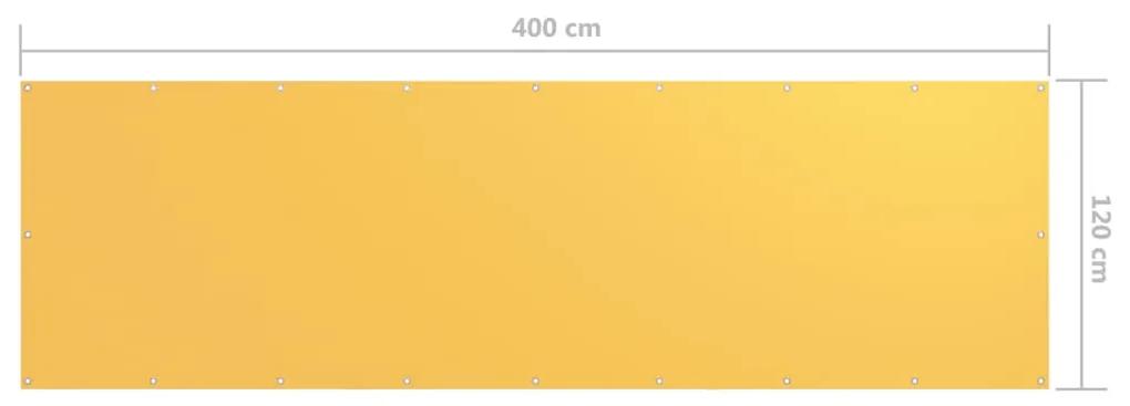 Prelata balcon galben 120x400 cm tesatura Oxford Galben, 120 x 400 cm