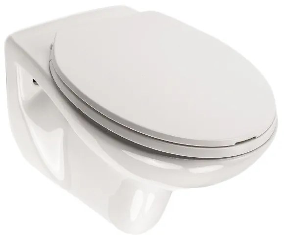 Toaletă Roya montată pe perete cu scaun