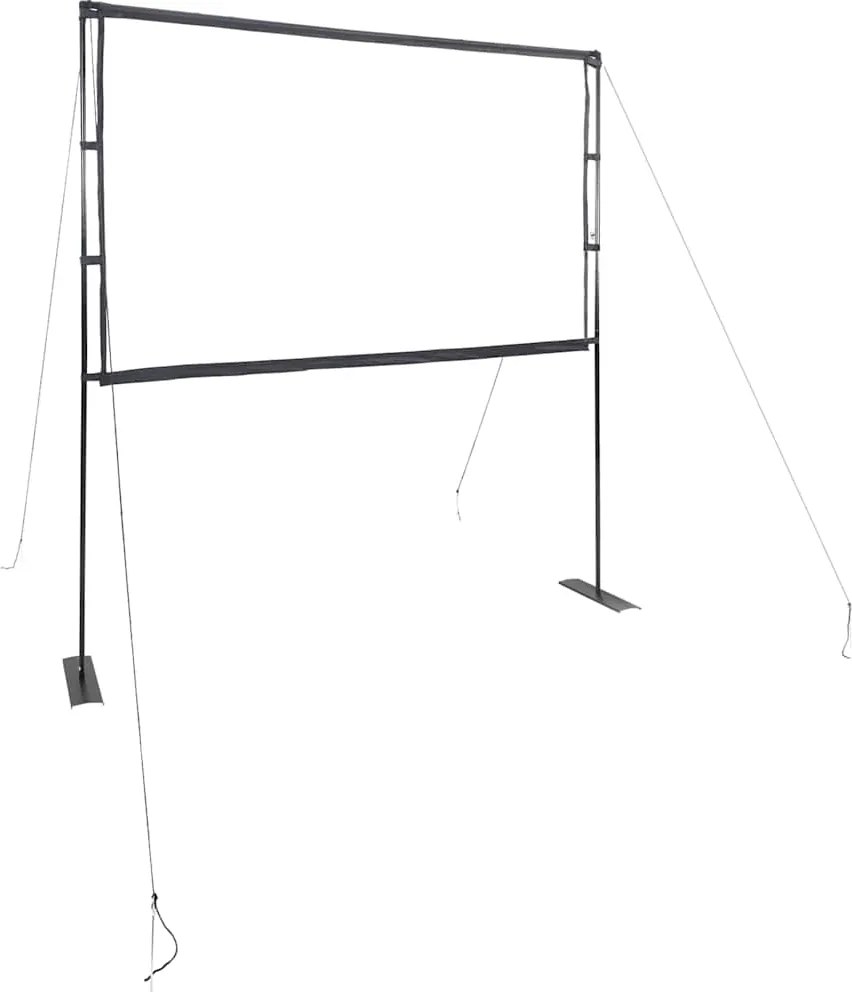 vidaXL Ecran de proiecție cu suporturi, 84 inci, format 16:9