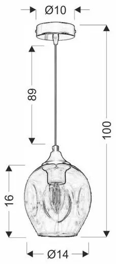 Lustră pe cablu ASPA 1xE27/40W/230V neagră