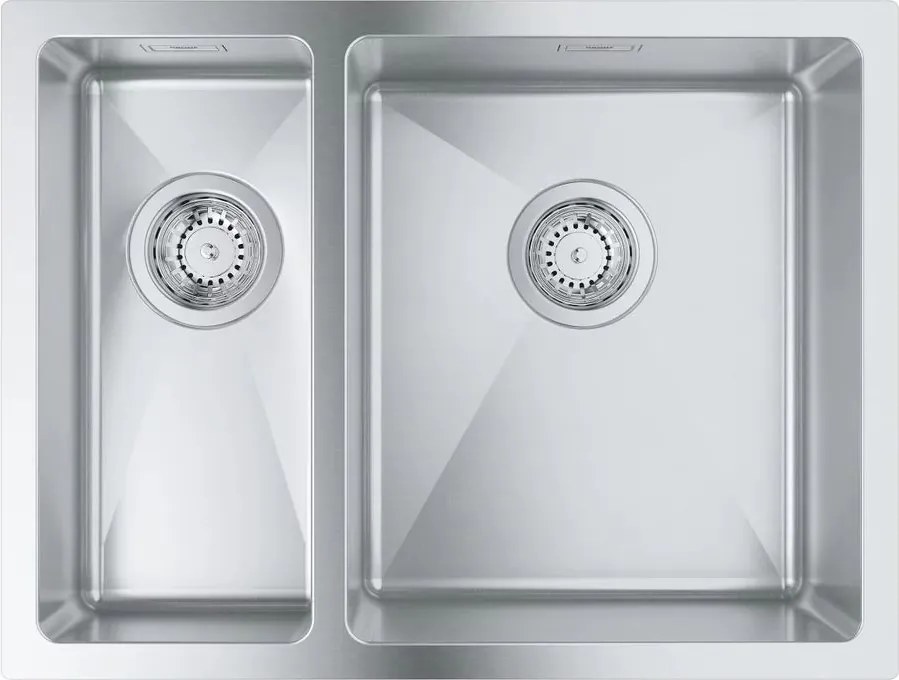 Chiuveta inox Grohe K700U 58.5x44.1 cm 2 cuve orientare dreapta