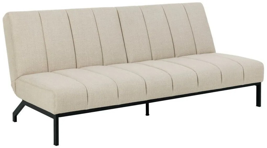 Canapea extensibilă Oakland 1001Beige, Negru, 87x198x95cm, 44 kg, Picioare: Metal