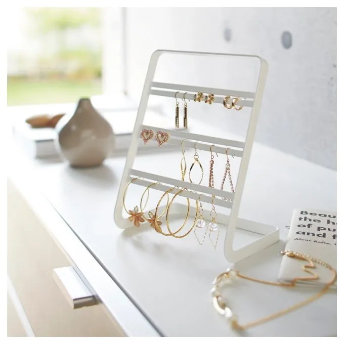 Suport pentru bijuterii YAMAZAKI Branch, alb