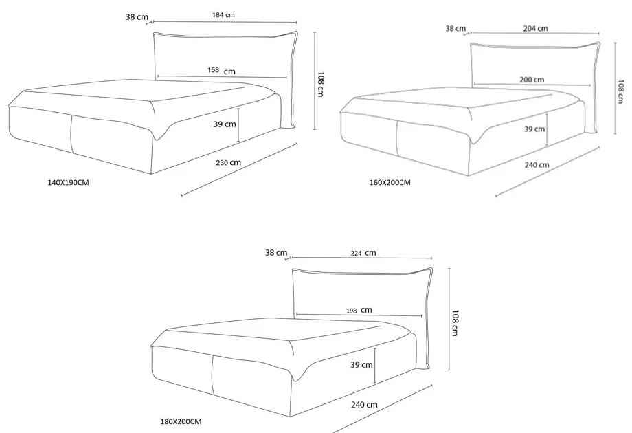 Pat matrimonial galben tapițat cu spațiu de depozitare cu somieră 180x200 cm Jade – Bobochic Paris