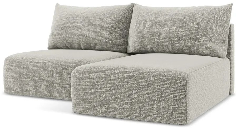 Colțar gri deschis extensibil/cu spațiu de depozitare (cu colț pe partea dreaptă) Kalena – Makamii