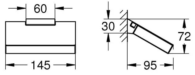 Suport h&acirc;rtie igienică Grohe Selection Cube- 40781000