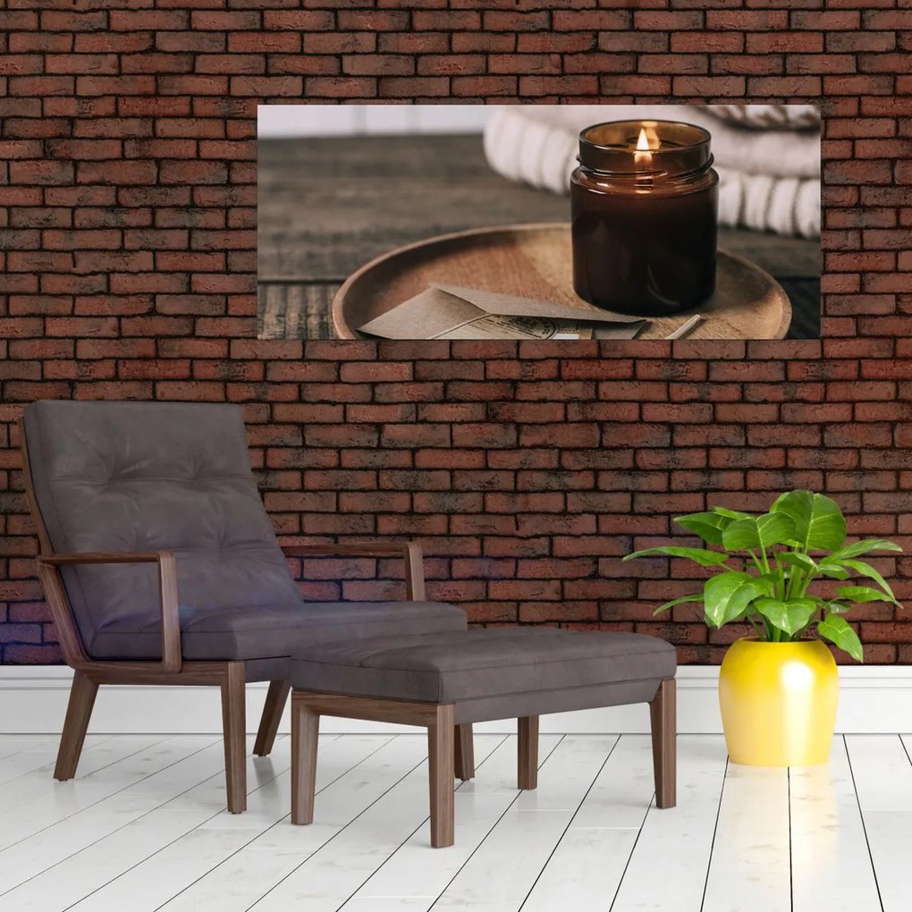 Tablou - Lumânare aprinsă (120x50 cm)