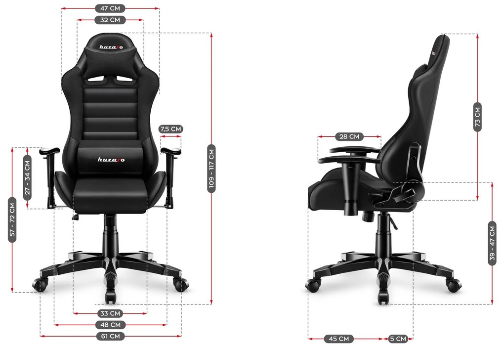 Scaun gaming pentru copii Rover 6 (negru). 1087543