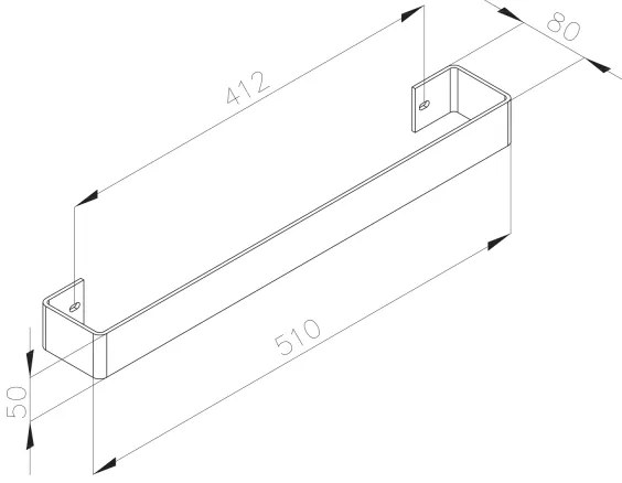 Sapho - Suport de perete pentru prosoape COLONNA 8x51 cm din inox periat