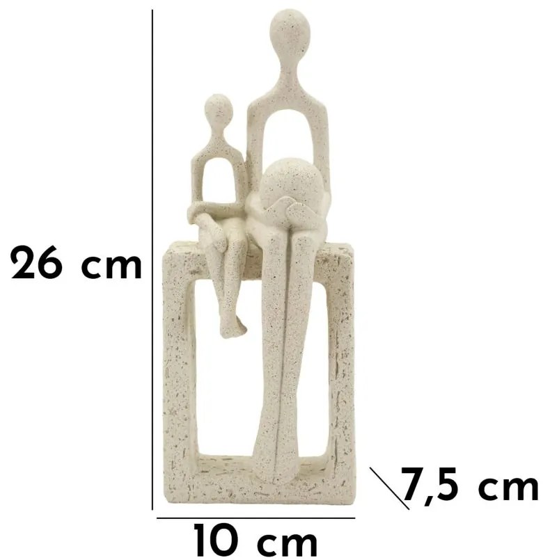 Mauro Ferretti Statuetă Maternitate Cu Pietre, 10 X 7,5 X 26 Cm | Aosom Romania