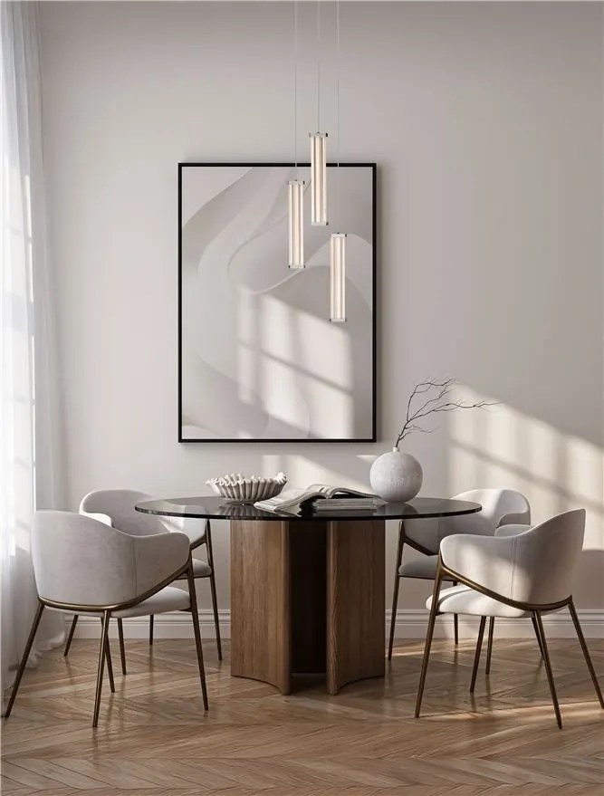 Lustra cu 3 pendule LED 2700K PHEME nickel satinat