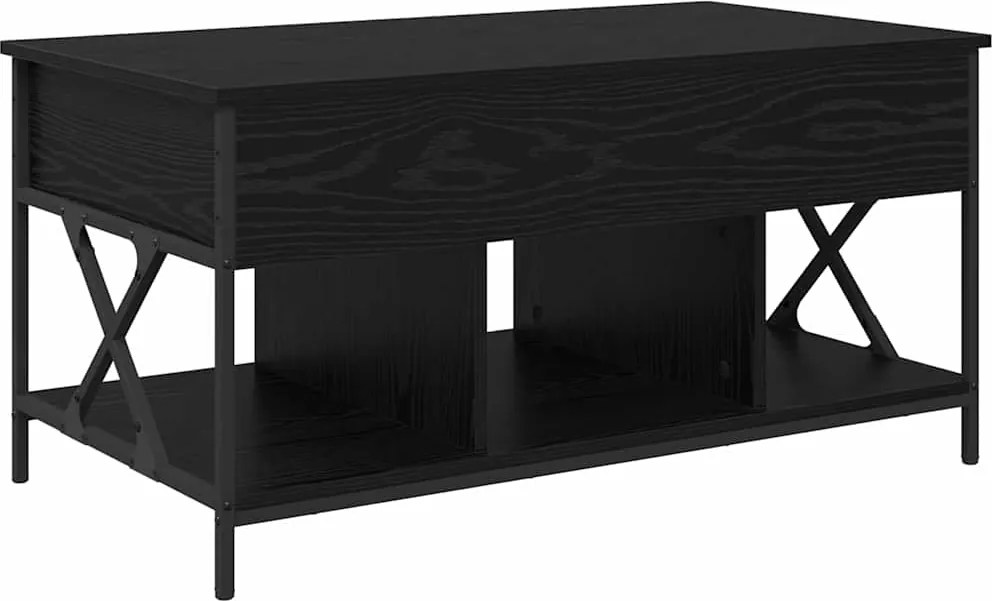 vidaXL Masă de cafea Stejar Negru 100 x 55 x 48.5 cm Lemn compozit