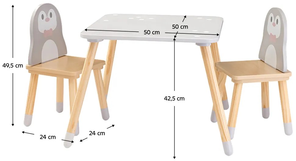 Set pentru copii 1+2, motiv pinguin, SAVER TYP 2