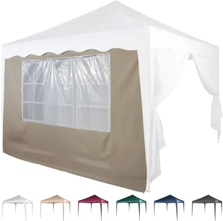 Perete lateral de schimb pentru cort cu fereastră - bej