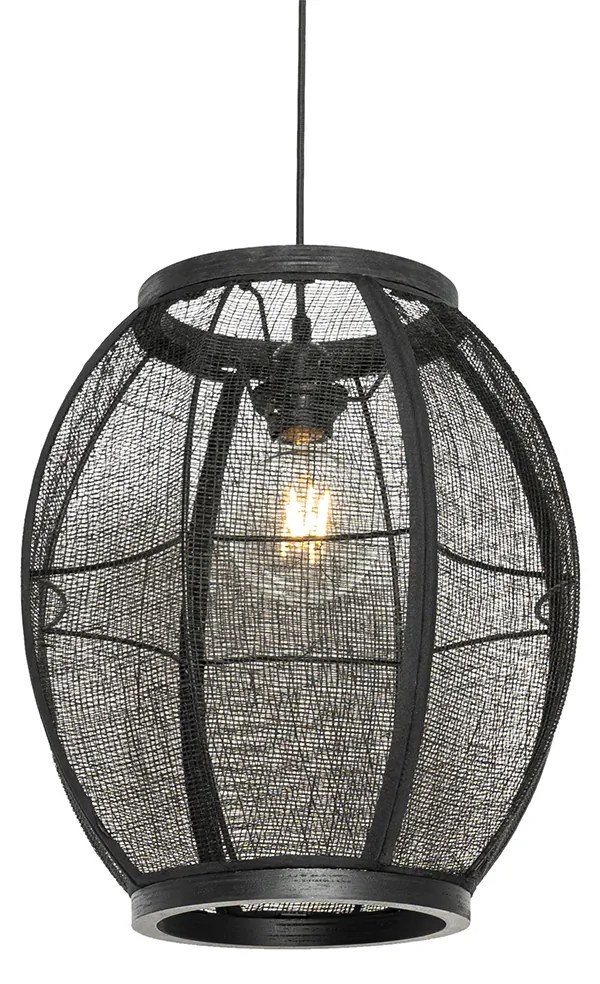 Lampă suspendată orientală neagră 35 cm - Rob