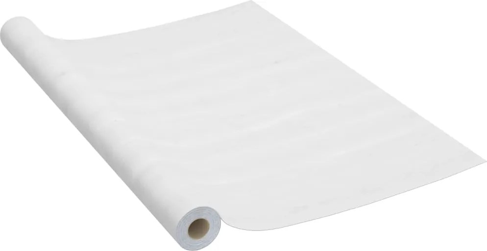 vidaXL Folie de mobilier autoadezivă, lemn alb, 500 x 90 cm, PVC