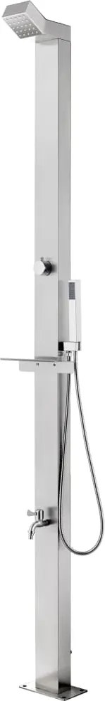 vidaXL Duș pentru grădină, 220 cm, oțel inoxidabil