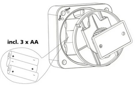 Eglo 33236 - Senzor de mișcare pentru exterior CONNECT SENSOR, alimentare 3xAA, rază de detecție 12 m, alb, IP44