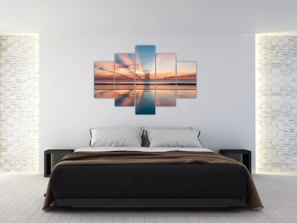 Tablou cu razele solare deasupra plajei Dayton (150x105 cm)