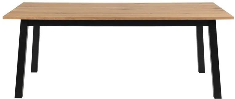 Masa dining extensibila maro/neagra din lemn 95x200 cm Chara Table Black Big Actona Company
