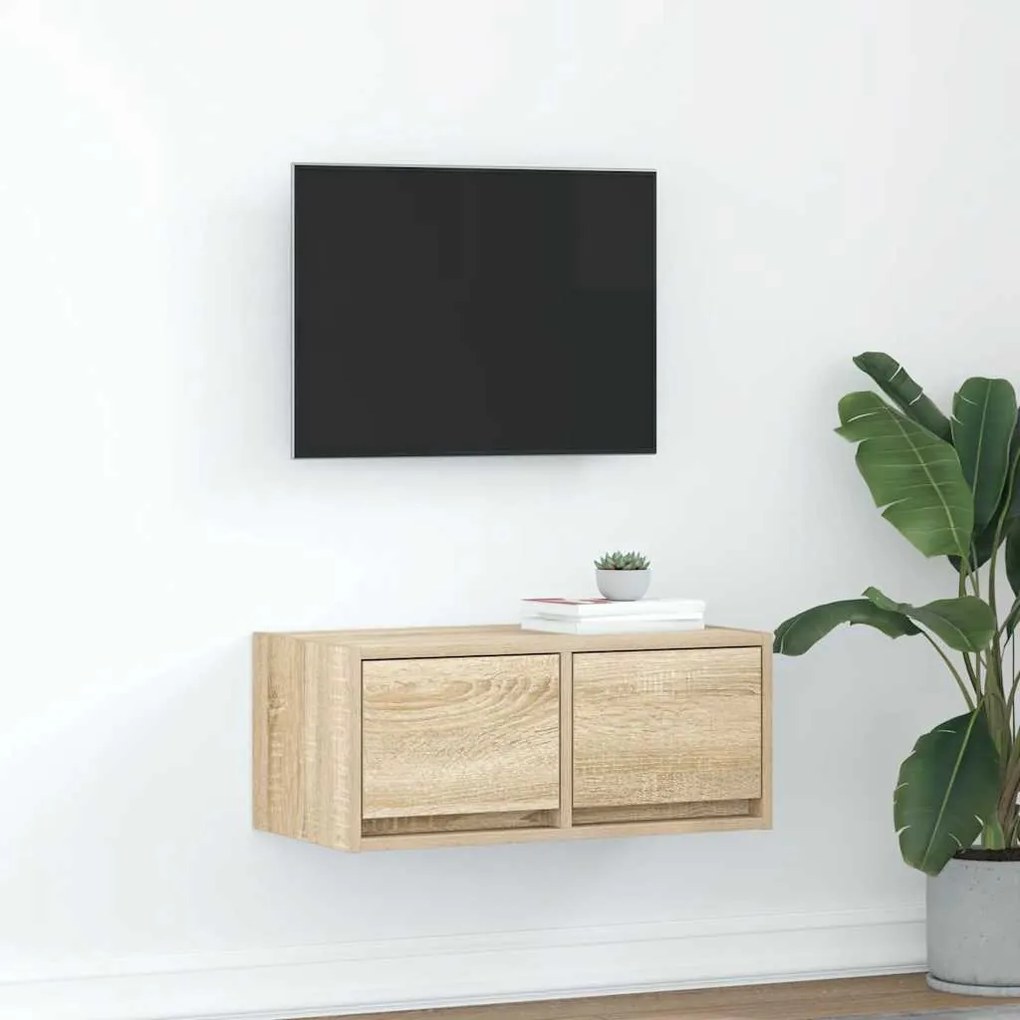 vidaXL Dulap TV Stejar Sonoma 60x31x25,5 cm Lemn prelucrat
