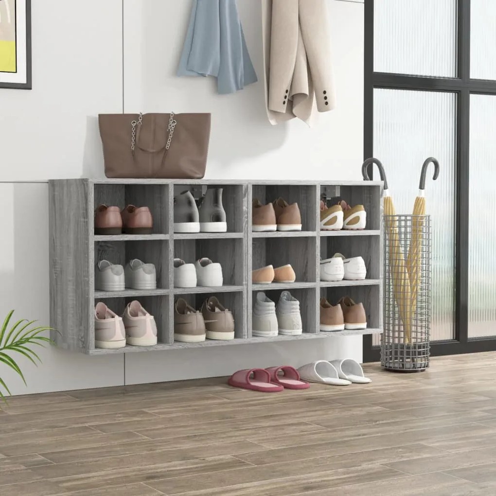 vidaXL Pantofare, 2 buc., gri sonoma, 52,5x30x50 cm