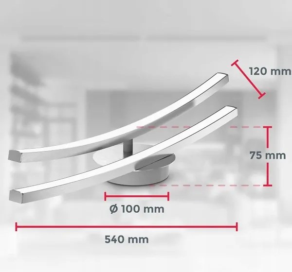 Plafonieră LED 2xLED/6W/230V, crom lucios