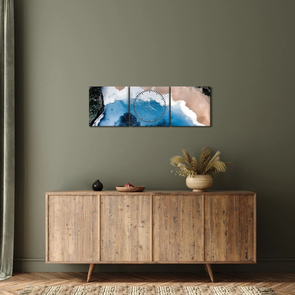 Tablou cu plaja Nusa Penida, Indonesia (cu ceas) (90x30 cm)
