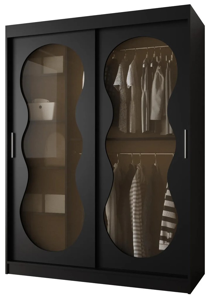 Dulap de haine 150 cm Boomer 3 (Negru). 1126272