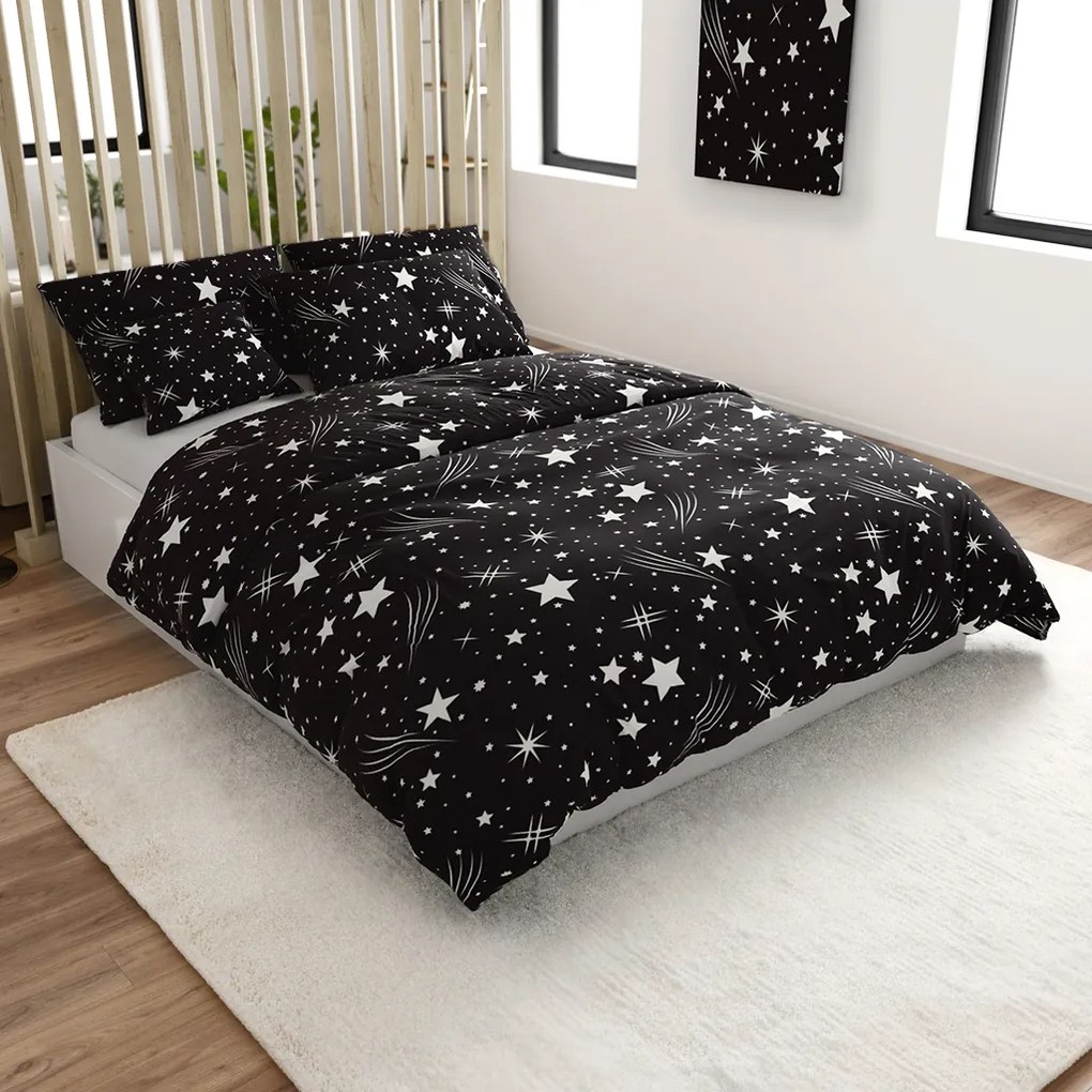 Lenjerie de pat din microfibra NIGHT SKY negru Dimensiune lenjerie de pat: 70 x 90 cm | 140 x 220 cm