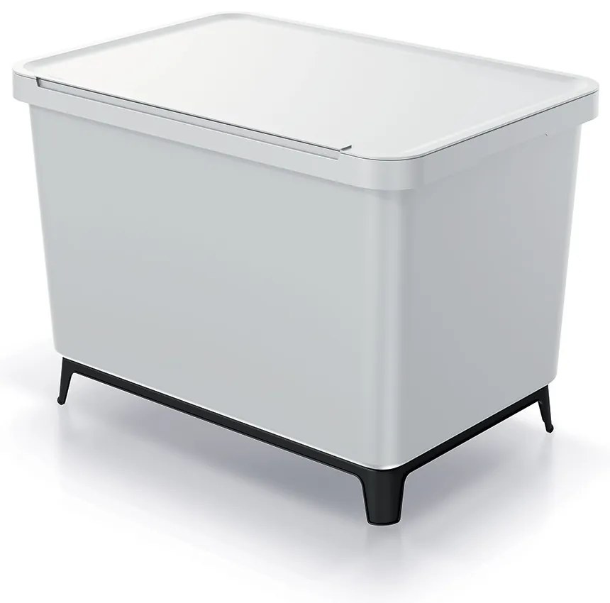 Coș de gunoi, 4 x 10 l, gri deschis