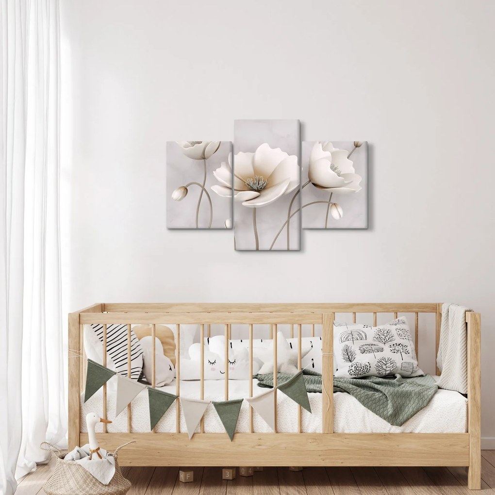 Tablou cu florile albe (90x60 cm)