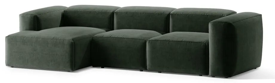 Colțar verde (cu colț pe partea stângă/cu șezlong) Bergamo – Cosmopolitan Design