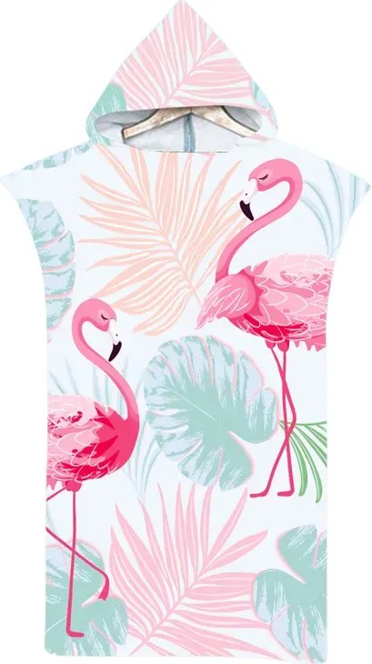 Poncho de plaja FLAMINGO colorat 80x145 cm