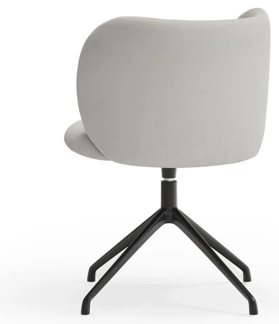 Scaun de sufragerie gri deschis tapițat Mogi – Teulat