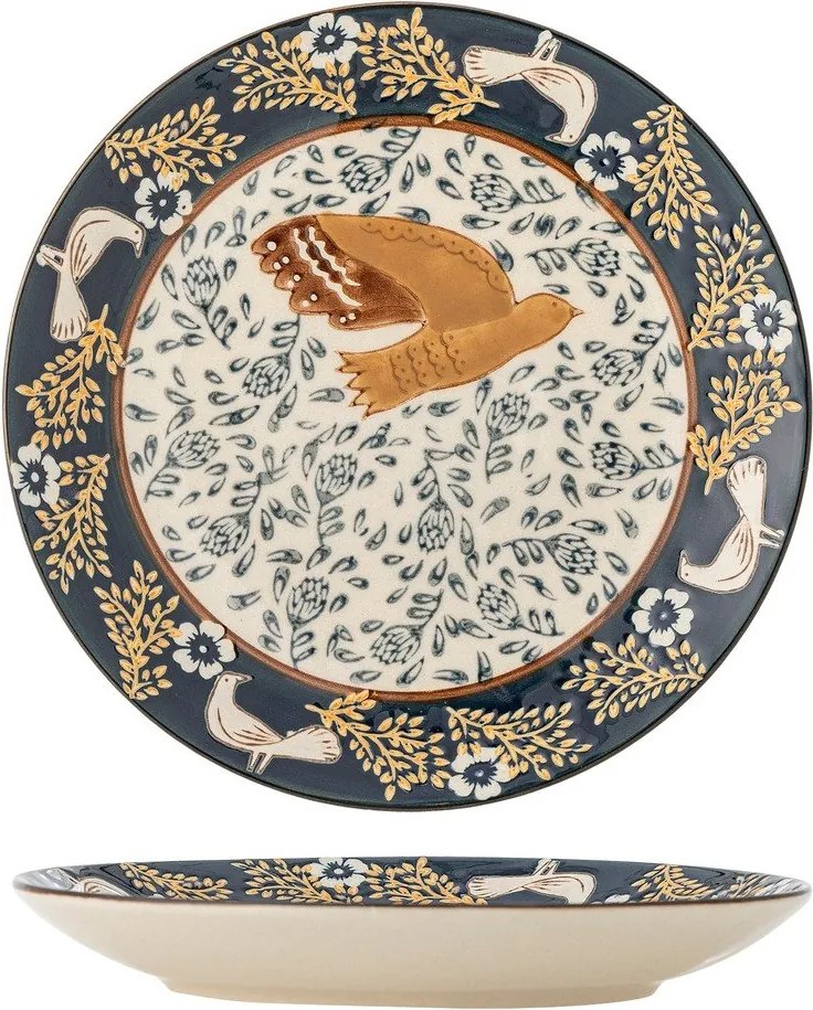 Farfurie albastră pentru desert din gresie ø 16 cm Hezha – Bloomingville