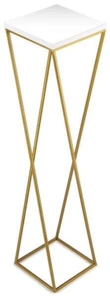 Suport de flori LOFT 100x24 cm auriu/alb