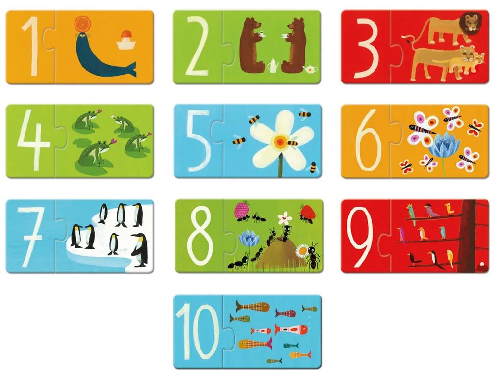 Jucarii Educative Puzzle duo Djeco Numere