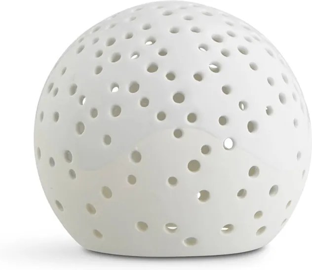 Sfeșnic din porțelan chinezesc pentru Crăciun Kähler Design Nobili, ⌀ 14 cm, alb