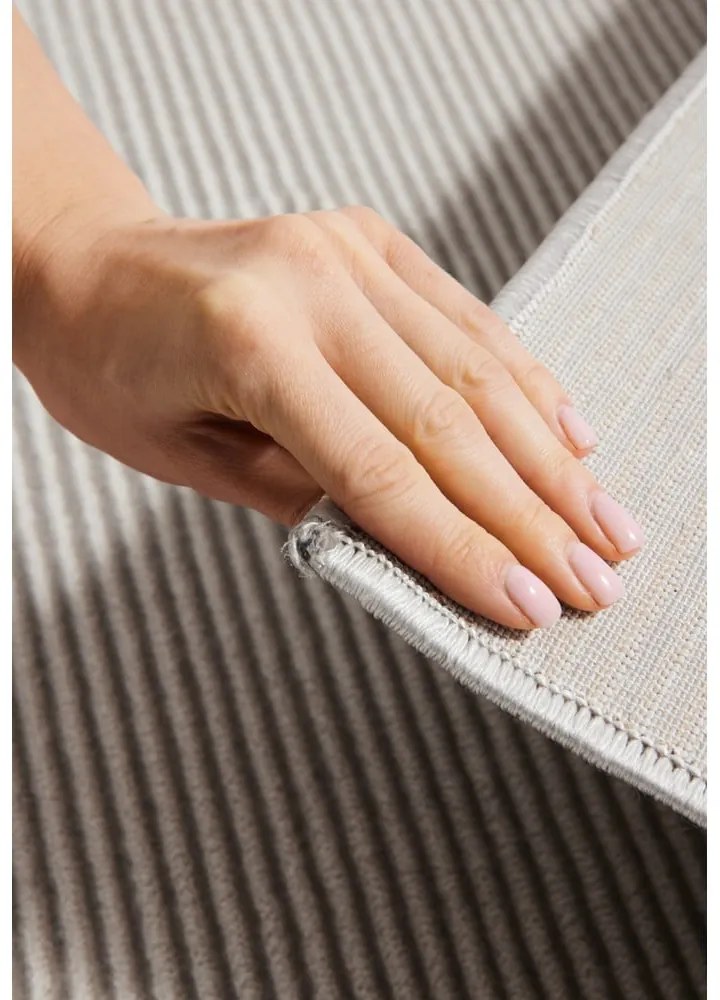 Covor tip traversă gri/crem 80x240 cm Perles Dolomite – Elle Decoration