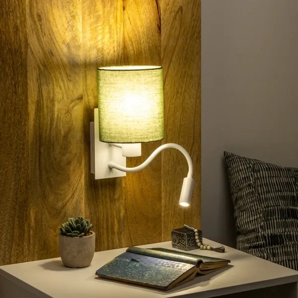 Lampă LED de perete Brilagi NUBILA 1xE27/25W/230V + LED/3W alb/verde