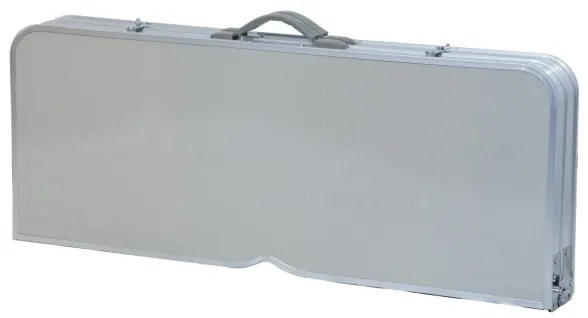 Masă camping pliabilă cu scaune, alb/crom