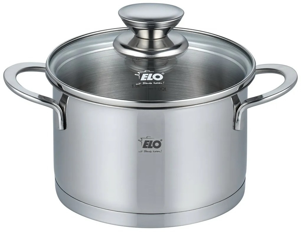 Elo 72544 Oală din oțel inoxidabil Galant 14 cm,1,2 l, 1,2 l