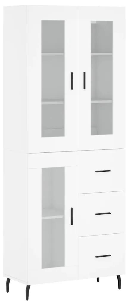 3198609 vidaXL Dulap înalt, alb, 69,5x34x180 cm, lemn compozit