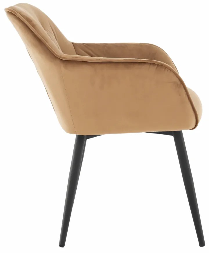 Fotoliu de design, material textil Velvet maro, BERILIO