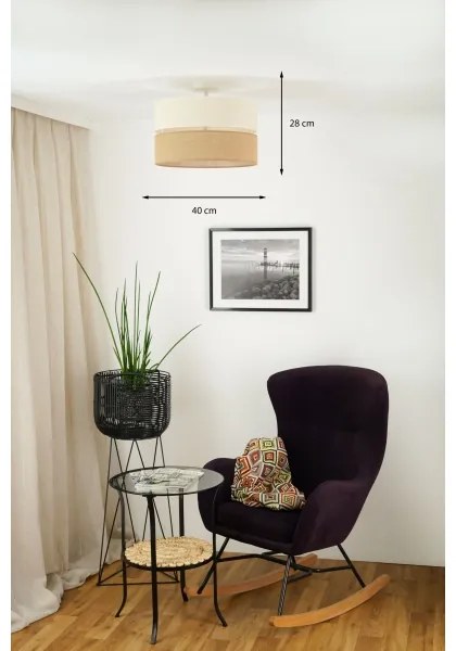 Brilagi - Plafonieră ROYAL YUTE 1xE27/15W/230V pr. 40 cm bej/crem