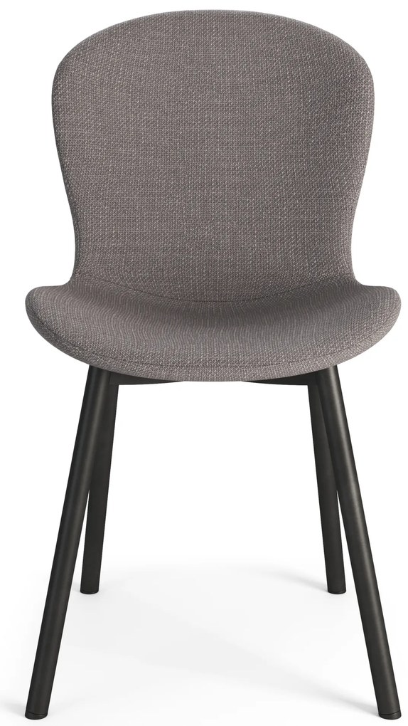 MAZZONI EXPORT FIORA Gri deschis Taupe (material Basel 34) - SCAUN MODERN TAPIȚAT PENTRU SALON/SUFRAGERIE LOFT