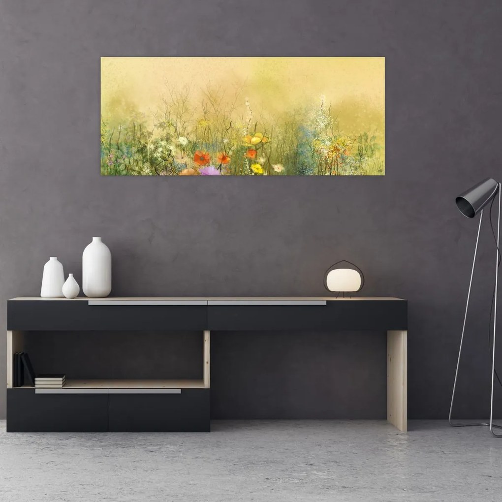 Tablou - Pajiște pictată (120x50 cm)