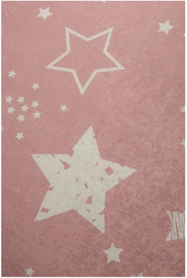 Covor copii Pink Stars, 100 x 160 cm