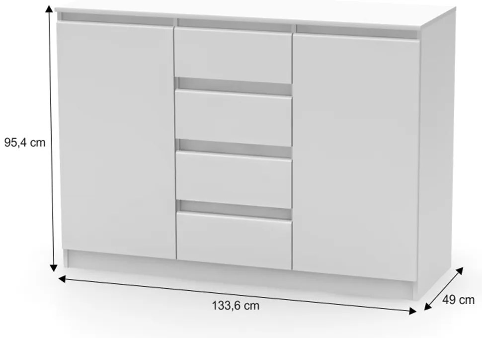 Comodă HANY NEW 010, alb
